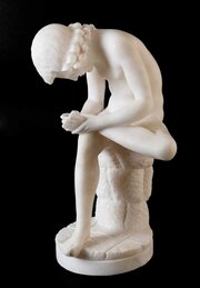 Antique Alabaster Figure Spinario