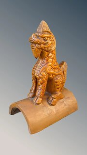 Antique Chinese Roof Ridge Tile Kilin Qing