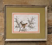 Antique Chinese Watercolour Painting Birds 