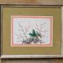 Antique Chinese Watercolour Painting Birds Among B