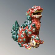 Chinese Porcelain Enamelled Foo Dog Qing Period