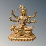 Hindu Gilt Bronze Buddha Jnana Dakini