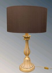 Large Gilt Wood Candlestick Table Lamp