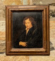 Oil Painting Portrait Of Young Gentleman Byronesqu