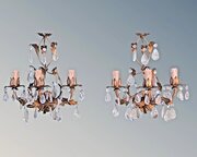 Pretty French Gilt Toleware Wall Lights