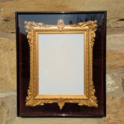 Rare Victorian Gilt Frame Deep Glazed Box Velvet M