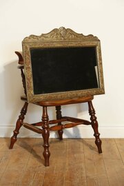 Antique Cushion Tapestry & Giltwood Wall Mirror 19
