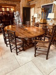 Billinge Wigan Ladder-back Chairs (6+2), C1840