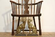Brass Hunting Dog Doorstops English 19th Century