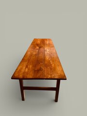 Elm Farmhouse Table, French C1890