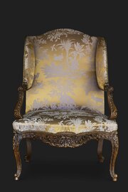 French Louis XV Bergère Armchair, C1860