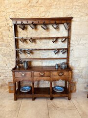 Potboard Dresser With Open Rack, Oak, C1790