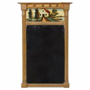 Regency Giltwood Pier Mirror Eglomisé Trumeau Panel