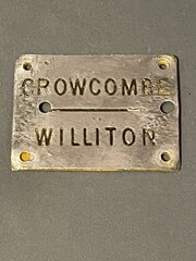 Crowcombe - Williton Alloy Name Plate