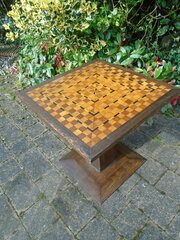Unusual Arts & Crafts Oak Inlaid Table