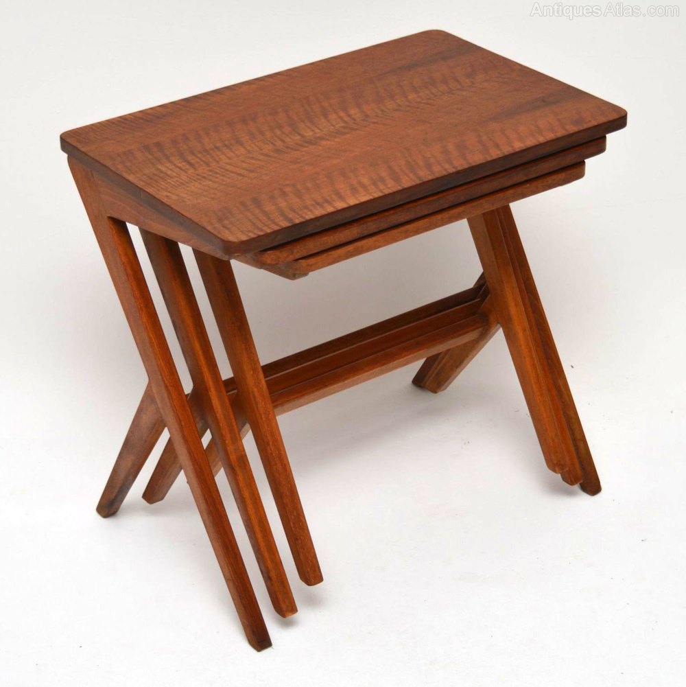 Antiques Atlas Retro Walnut Nest Of Tables Vintage 1950's
