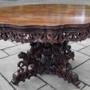 19th century Indian carved padauk wood table C1860