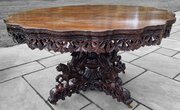 19th Century Indian Carved Padauk Wood Table C1860