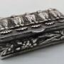 19th century  heavy cast silver snuff box, C1880