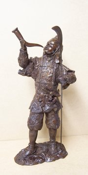 A Chinese Bronze Study Of A Japanese Warrior