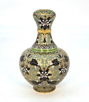 A Fine Chinese Gilt Metal And Cloisonné Vase