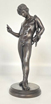 A Grand Tour Bronze Study Of Narcissus, Circa 1890