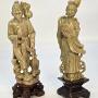 A matched pair of Chinese soapstone figures C1900