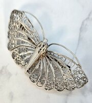 A Silver Filigree Butterfly Brooch, Circa 1930