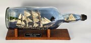 Two Ships In A Bottle, Diorama, Folk Art, C1920