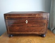 Regency William 1V Rosewood Tea Caddy