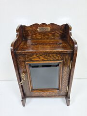 Victorian Tiger Oak Mail Box - Suggestion Box