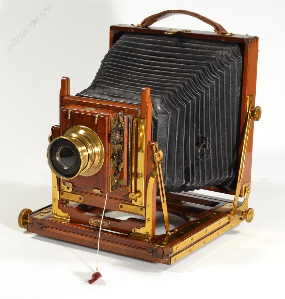 Antiques Atlas Eagle 1/2 Plate Brass And Mahogany Camera