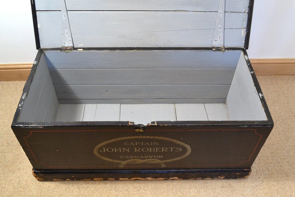 Painted Sea Chest C1860 Antiques Atlas