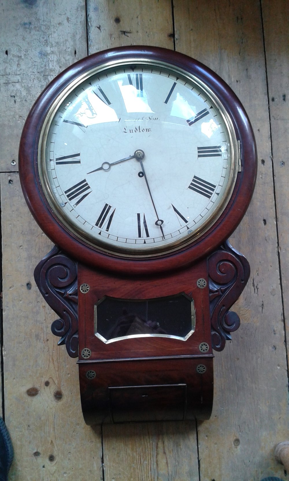 Antiques Atlas Late 1800's English Drop Dial Clock
