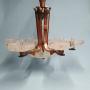 Art Deco Copper Chandelier Glass Bowls 34