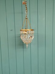 Early 20th Century Small Prism Bag Chandelier 6&quot;