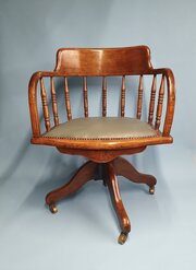 Edwardian Revolving Tip Back Desk Chair