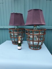Pair Of Car Boys Converted Into Lamps