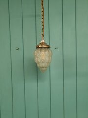 Small Glass Pendant Light Antique