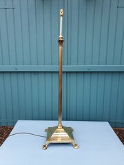 Victorian Standard Lamp In Brass. C1880