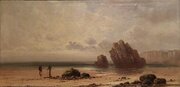 19th Century Coastal Oil Painting 