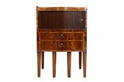 George III Mahogany Serpentine Bedside Night Stand