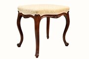 A Pretty 19th Century Mahogany Upholstered Footsto