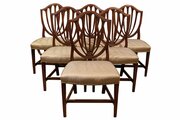 A Set Of Six George III Mahogany Shield Back Dinin