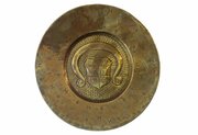 Brass Plate With Coat Of Arms – Motto Of Pau, Birt
