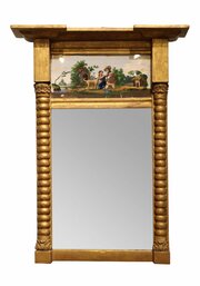 Early 19th Century Giltwood Mirror With Verre églo