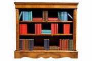 Fine Quality Victorian Burr Walnut Open Bookcase