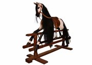 Large Mid-20th Century Dapple Grey Rocking Horse O