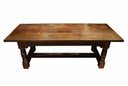 Oak Plank Top Refectory Table In Excellent Conditi