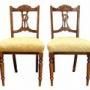 Pair Walnut Diamond Jubilee Commemorative chairs